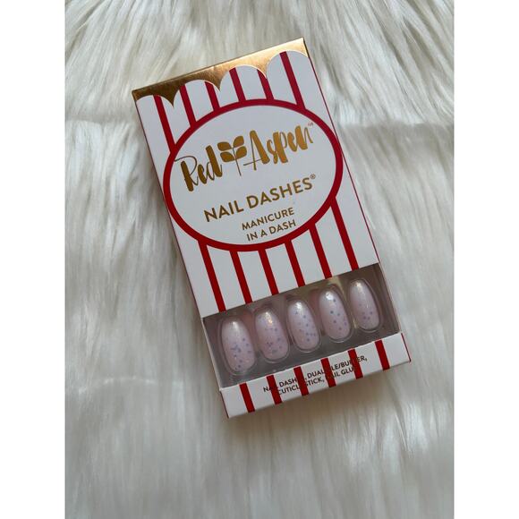 Red Aspen Nail Dashes- Parker's Popcorn (Pink Sparkly Coffin Nails) - Picture 4 of 6